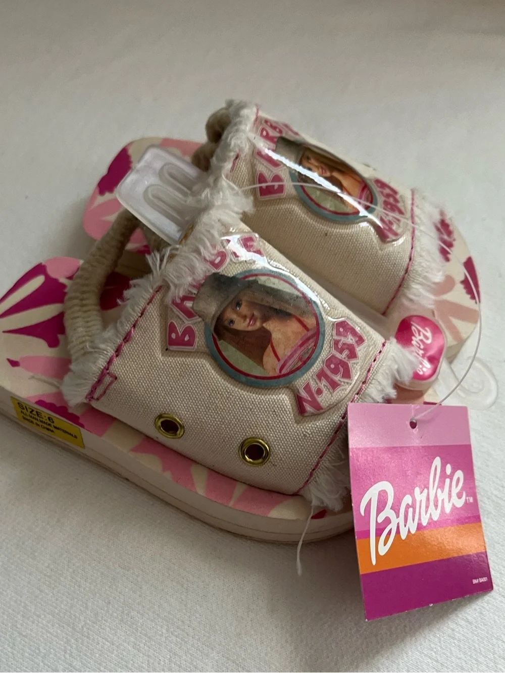 Vintage Barbie Slide Sandals Y2K Deadstock